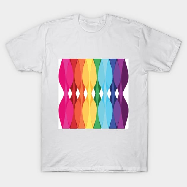 Mid-Century Rainbow Organic Shapes T-Shirt by PSCSCo